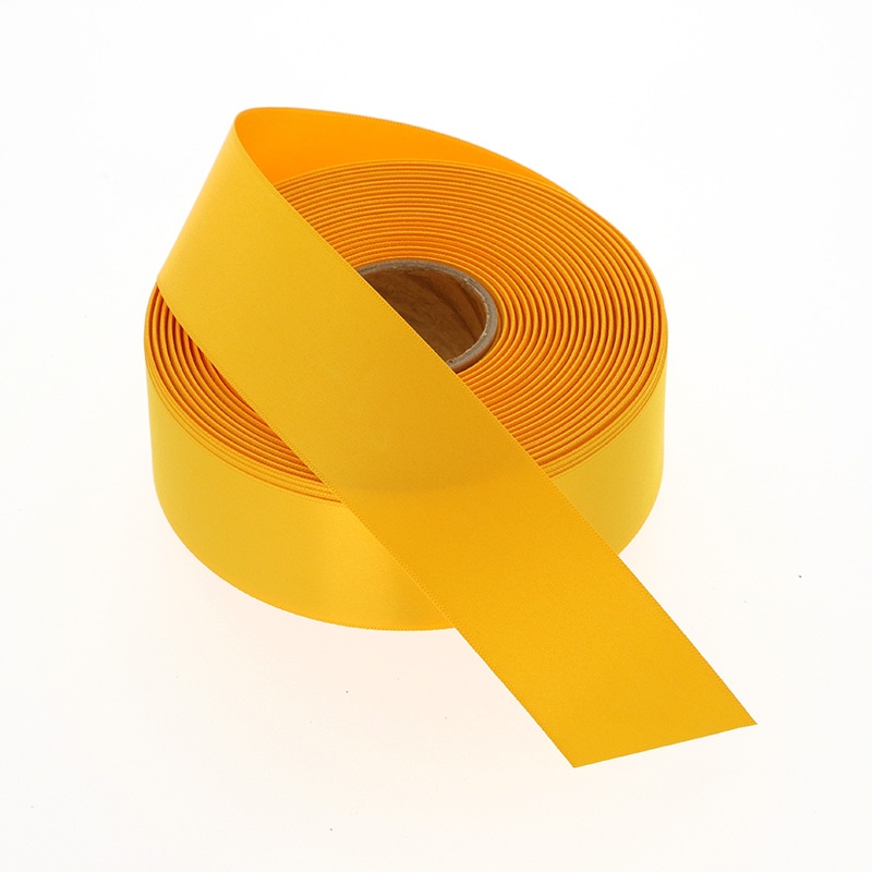 星野 リボン ラスターサテン 40mm幅×45m巻 322120 ヤマブキ 1巻