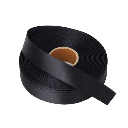 星野 リボン ラスターサテン 25mm 31 ブラック 322081 1巻(ご注文単位1巻)【直送品】