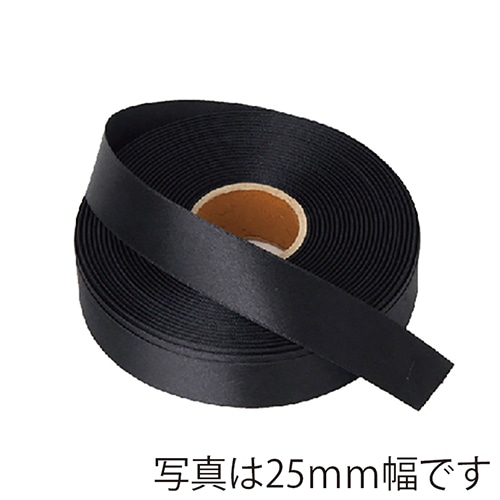 星野 リボン ラスターサテン 40mm 31 ブラック 322131 1巻(ご注文単位1巻)【直送品】