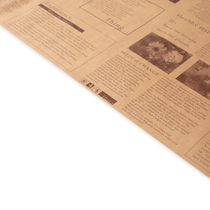 星野 ラッピングペーパー 英字包装紙 ザッツ 2 ブラウン/ブラウン 316212 500枚/束(ご注文単位1束)【直送品】