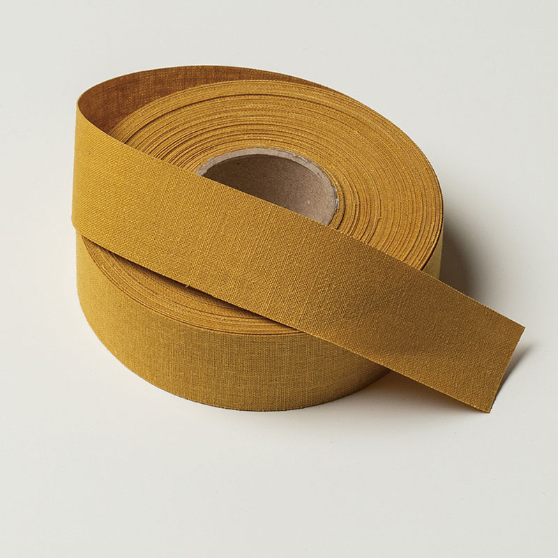 星野 リボン　コットンリネン 30mm 8.イエローオキサイド　323458 1巻（ご注文単位1巻）【直送品】