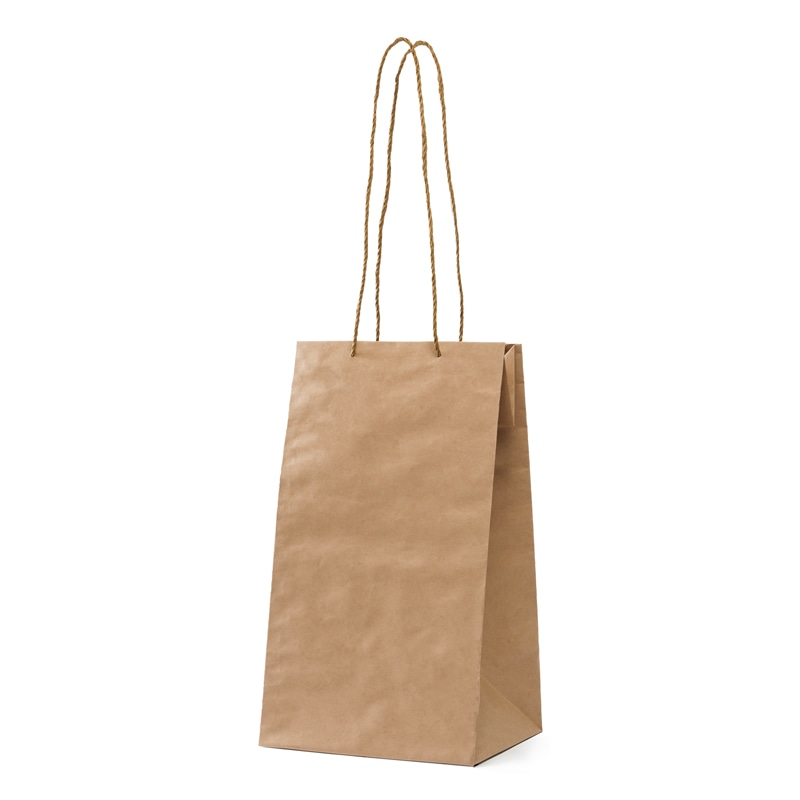 星野 手提げ紙袋　キャリーバッグ K-LL 3　ブラウン　314078 100枚/束（ご注文単位1束）【直送品】