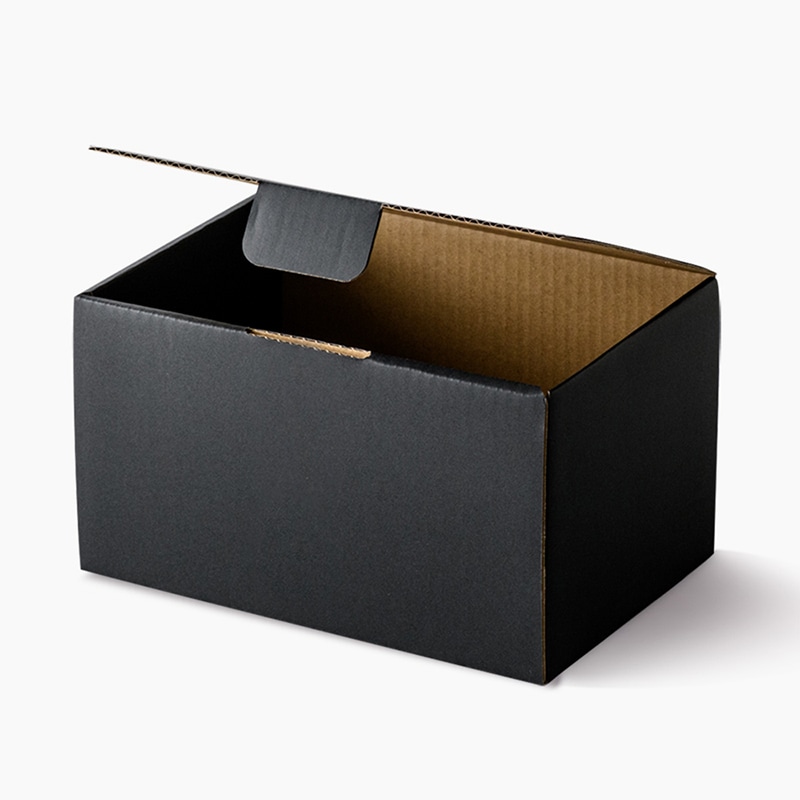 星野 フタ身一体箱 ブドウ1房　M 黒／茶　661612 25枚/包（ご注文単位1包）【直送品】