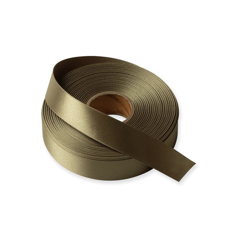 星野 リボン ラスターサテン 25mm幅×45m巻 322100 サファリ 1巻