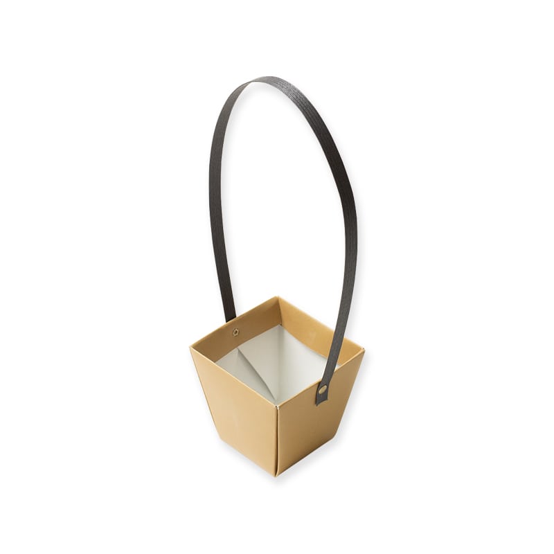 星野 持ち手付き紙製ベース　ピーベース P-VASE-S 1　タン　315141 10個/束（ご注文単位1束）【直送品】