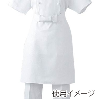 セブンユニフォーム 調理前掛 LL　ホワイト JT4550-0　1枚（ご注文単位1枚）【直送品】