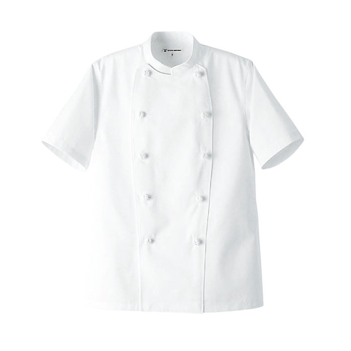 セブンユニフォーム コックコート　男女兼用　半袖 6L　ホワイト TA8301-0　1枚（ご注文単位1枚）【直送品】