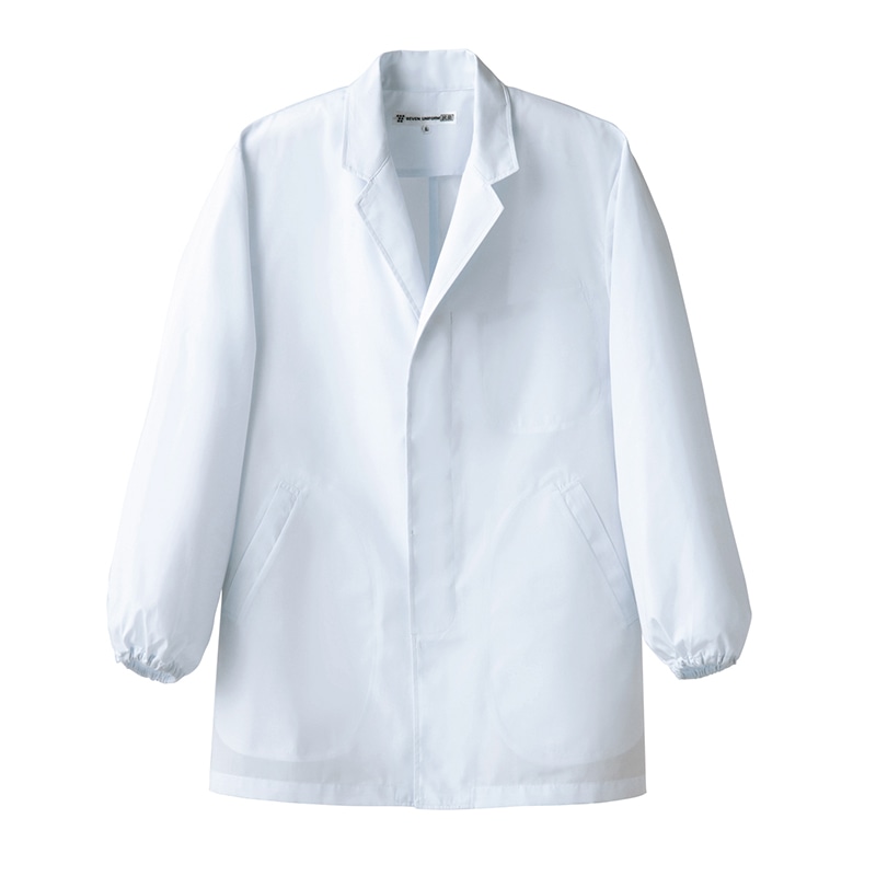 セブンユニフォーム コート 男性用 長袖 M ホワイト AA0310-4 1枚(ご注文単位1枚)【直送品】