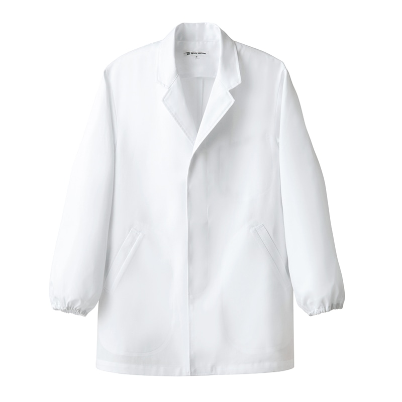 セブンユニフォーム カツラギコート 男性用 長袖 M ホワイト AA0310-6 1枚(ご注文単位1枚)【直送品】