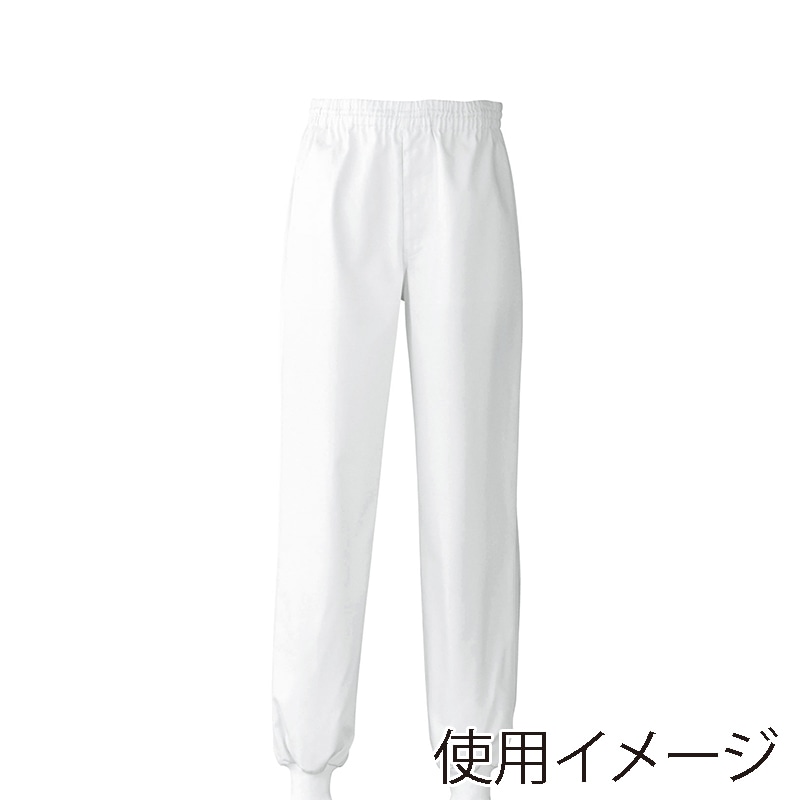 セブンユニフォーム パンツ 総ゴム・紐入 男性用 4L ホワイト AL0406-0 1枚(ご注文単位1枚)【直送品】