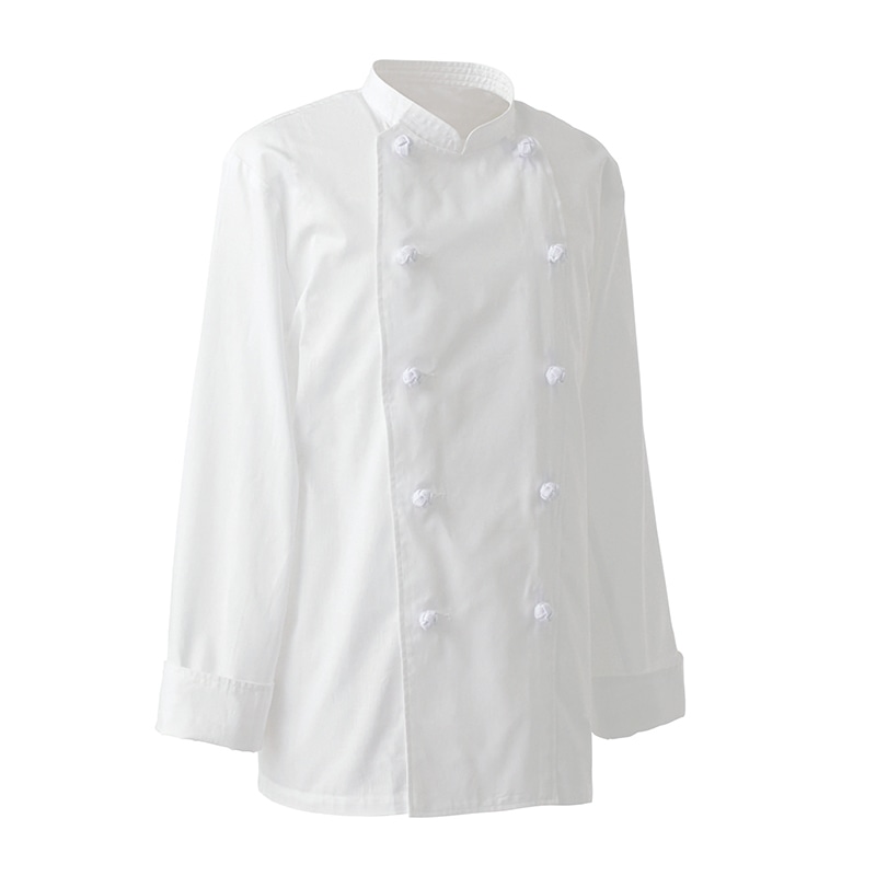 セブンユニフォーム コックコート　男女兼用　長袖 S　ホワイト AA0411-1　1枚（ご注文単位1枚）【直送品】