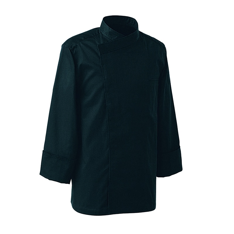 セブンユニフォーム コックコート 男女兼用 長袖 4L ブラック BA1042-9 1枚(ご注文単位1枚)【直送品】