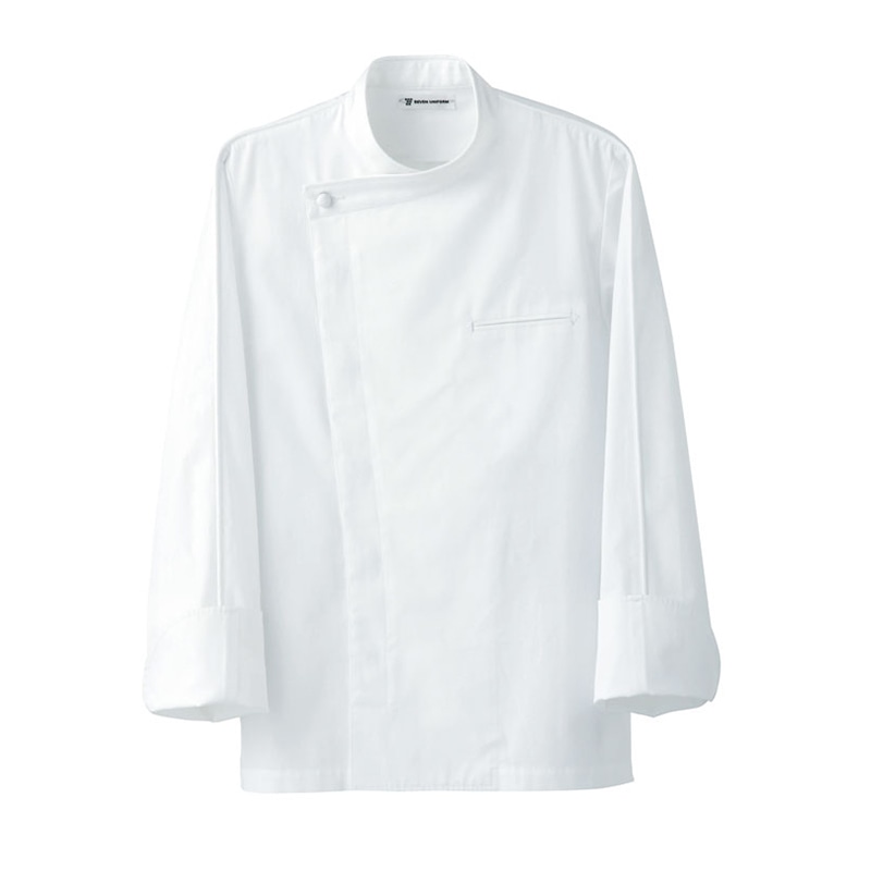 セブンユニフォーム ドレスコックコート 男女兼用 長袖 3L ホワイト BA1044-0 1枚(ご注文単位1枚)【直送品】