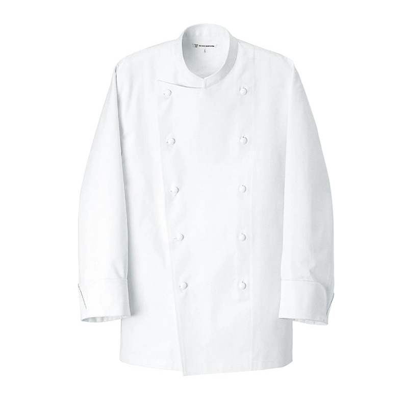 セブンユニフォーム クラフィッターコックコート 男女兼用 長袖 LL ホワイト BA1185-0 1枚(ご注文単位1枚)【直送品】
