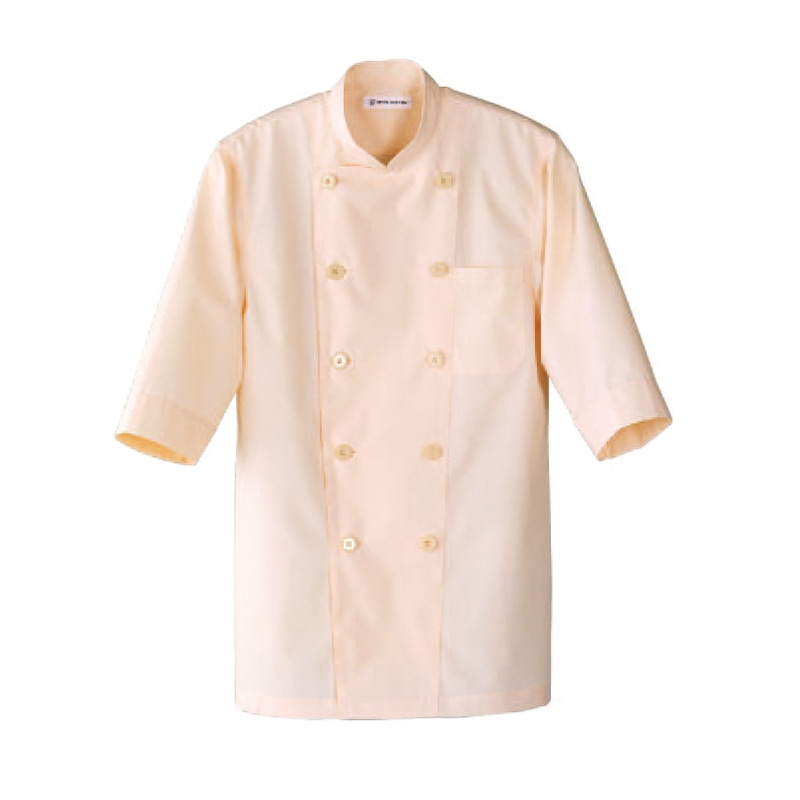 セブンユニフォーム 7分袖コックシャツ 男女兼用 5L ピンク BA1217-2 1枚(ご注文単位1枚)【直送品】