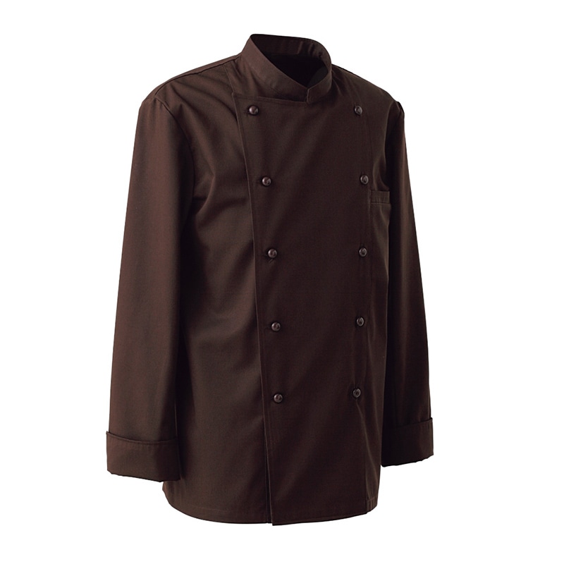 セブンユニフォーム カラーコックコート 男女兼用 長袖 LL ブラウン BA1220-6 1枚(ご注文単位1枚)【直送品】