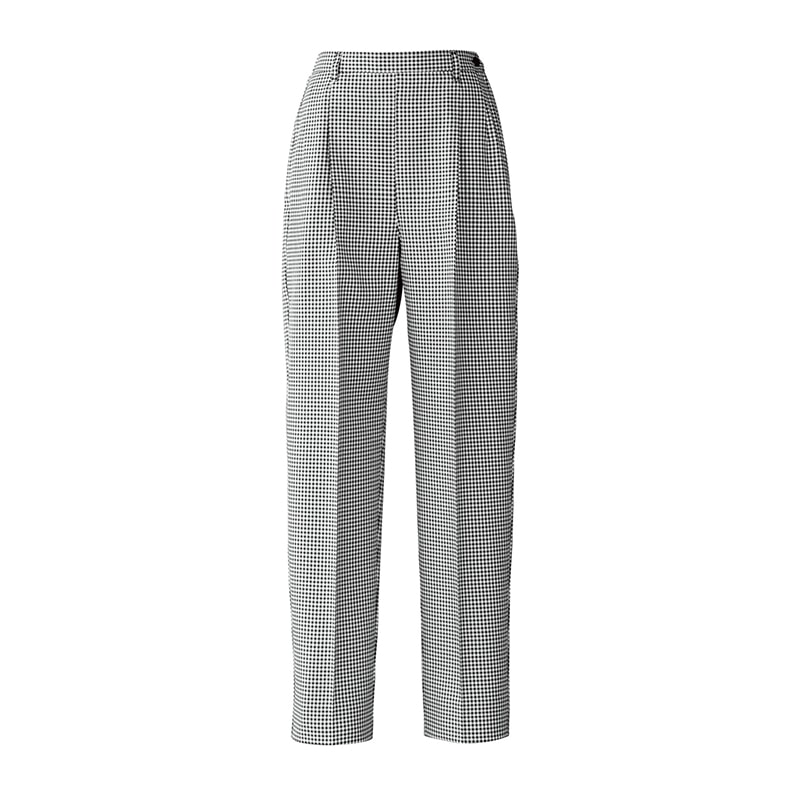 セブンユニフォーム タフリースワンタックパンツ 後ゴム入 女性用 M ホワイト×ブラック BL1476-7 1枚(ご注文単位1枚)【直送品】