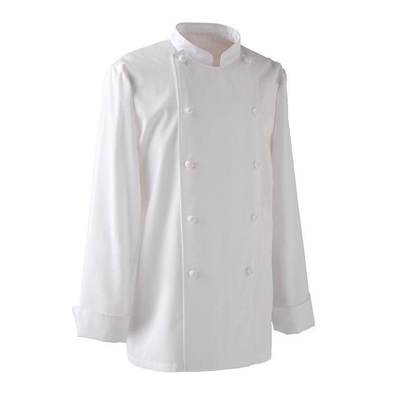 セブンユニフォーム コックコート 男女兼用 長袖 M ホワイト AA0211-0 1枚(ご注文単位1枚)【直送品】