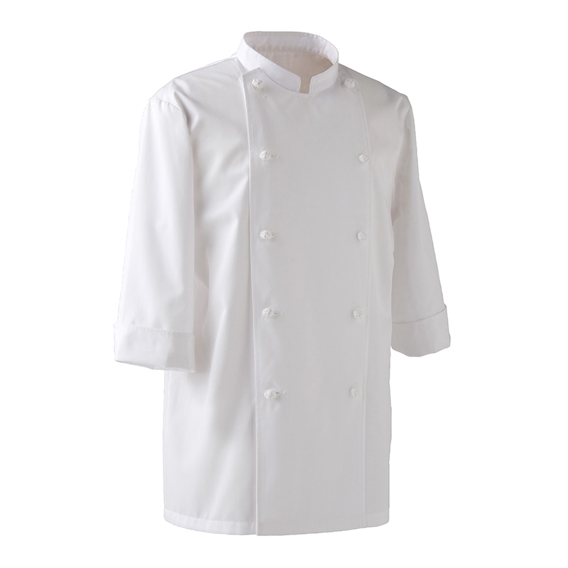 セブンユニフォーム コックコート 男女兼用 7分袖 SS ホワイト AA0212-0 1枚(ご注文単位1枚)【直送品】