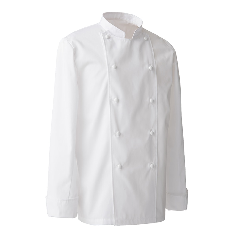 セブンユニフォーム コックコート 男女兼用 長袖 L ホワイト AA0214-0 1枚(ご注文単位1枚)【直送品】