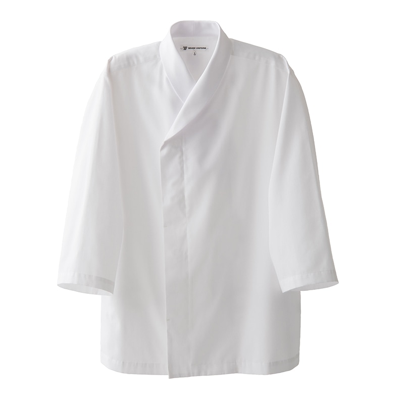 セブンユニフォーム 和コート 男女兼用 7分袖 3L ホワイト AA0217-0 1枚(ご注文単位1枚)【直送品】