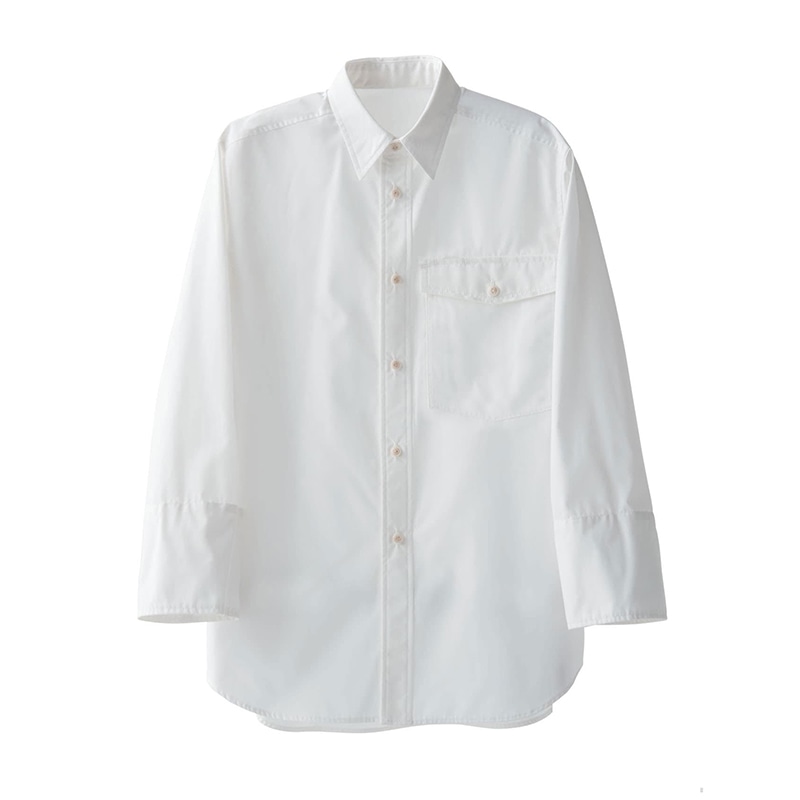 セブンユニフォーム 8分袖シャツ 袖口アンダーカバー付 男女兼用 M ホワイト CH4471-0 1枚(ご注文単位1枚)【直送品】