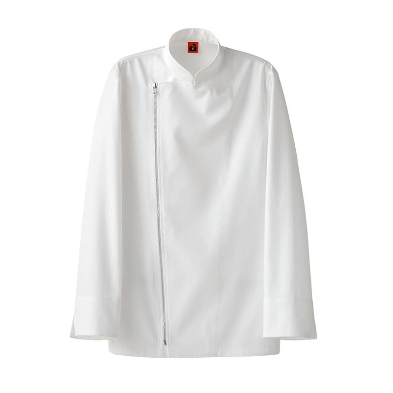 セブンユニフォーム コックコート 男女兼用 長袖 L ホワイト QA7367-0 1枚(ご注文単位1枚)【直送品】