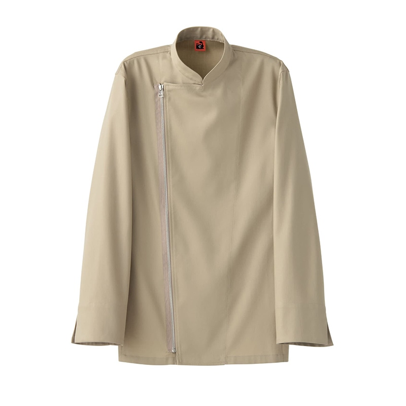 セブンユニフォーム コックコート 男女兼用 長袖 S ベージュ QA7367-7 1枚(ご注文単位1枚)【直送品】