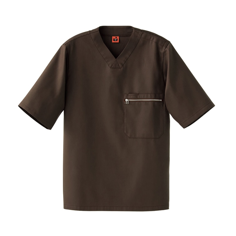 セブンユニフォーム コート 男女兼用 5分袖 M ブラウン QA7368-6 1枚(ご注文単位1枚)【直送品】