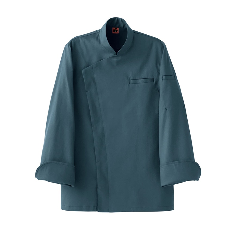 セブンユニフォーム コックコート 男女兼用 長袖 S グレー QA7369-8 1枚(ご注文単位1枚)【直送品】