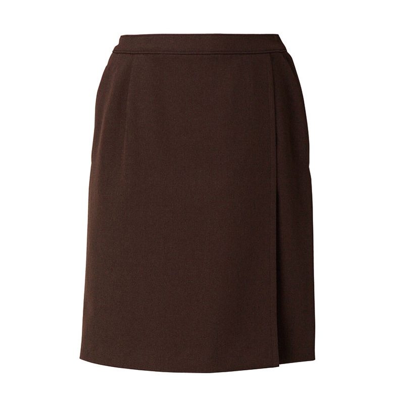 セブンユニフォーム Wラップキュロットスカート　後脇ゴム入 11号　ブラウン CK1915-7　1枚（ご注文単位1枚）【直送品】