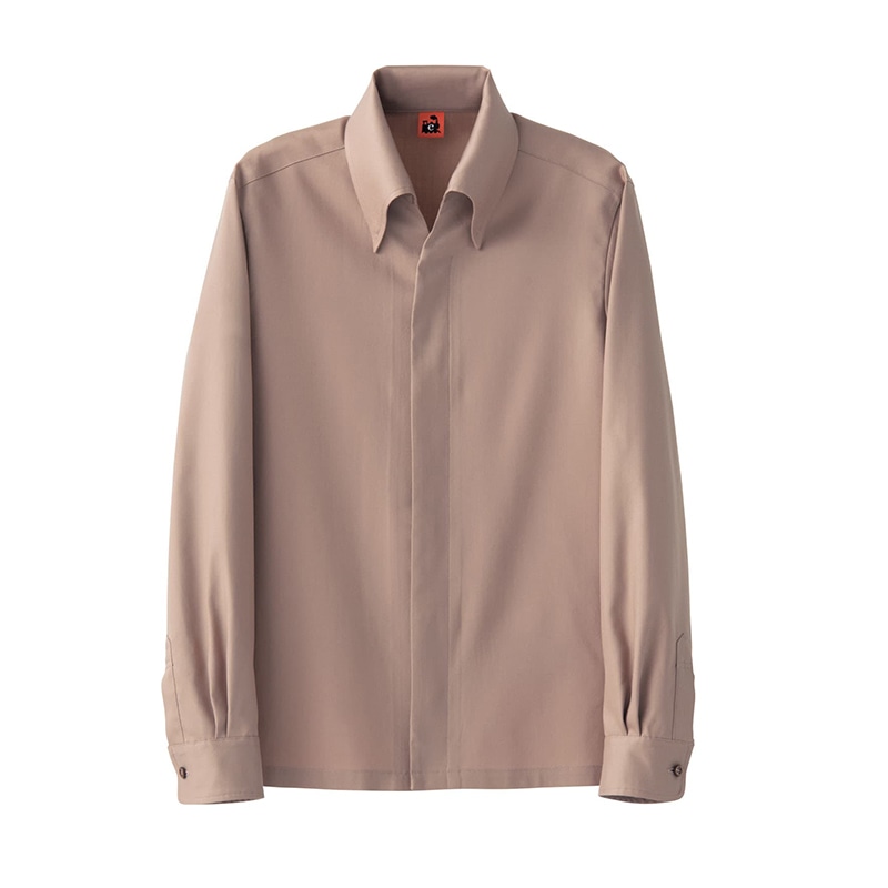 セブンユニフォーム シャツコート 男女兼用 長袖 S ライトブリック QA7370-3 1枚(ご注文単位1枚)【直送品】