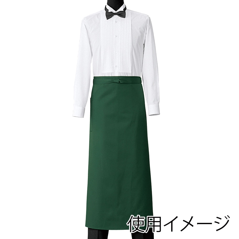 セブンユニフォーム ソムリエエプロン 男女兼用 フリーサイズ グリーン CT2497-4 1枚(ご注文単位1枚)【直送品】