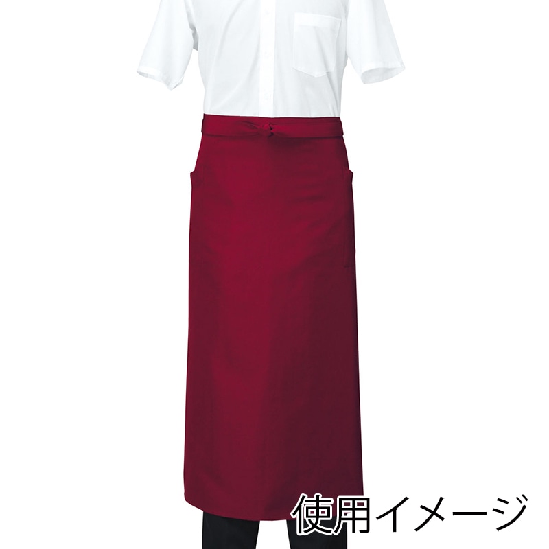 セブンユニフォーム 塩素ガードソムリエエプロン 男女兼用 フリーサイズ ワイン CT2564-2 1枚(ご注文単位1枚)【直送品】