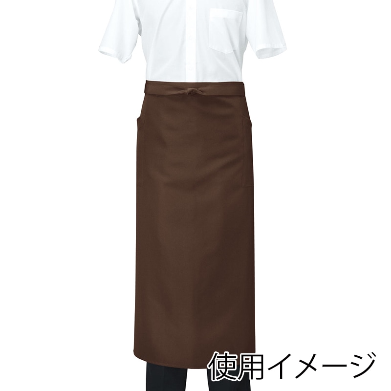 セブンユニフォーム 塩素ガードソムリエエプロン 男女兼用 フリーサイズ ブラウン CT2564-6 1枚(ご注文単位1枚)【直送品】