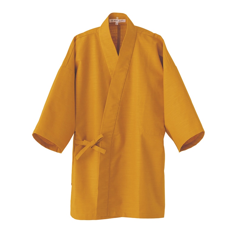 セブンユニフォーム 作務衣 上衣 男女兼用 替衿別 M 黄 EC3126-5 1枚(ご注文単位1枚)【直送品】