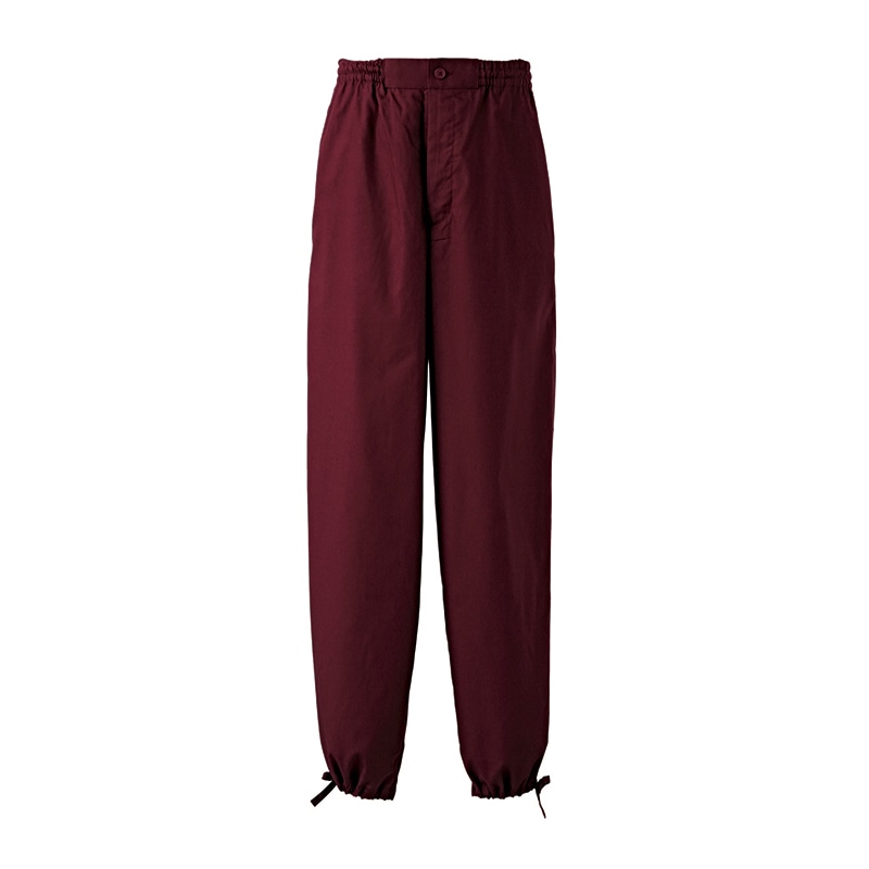 セブンユニフォーム 作務衣パンツ 男女兼用 M えんじ EL3378-2 1枚(ご注文単位1枚)【直送品】