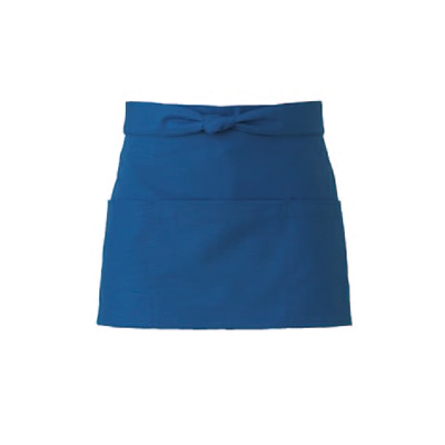 セブンユニフォーム ショート前掛　男女兼用 レギュラー　青 ET3461-1　1枚（ご注文単位1枚）【直送品】