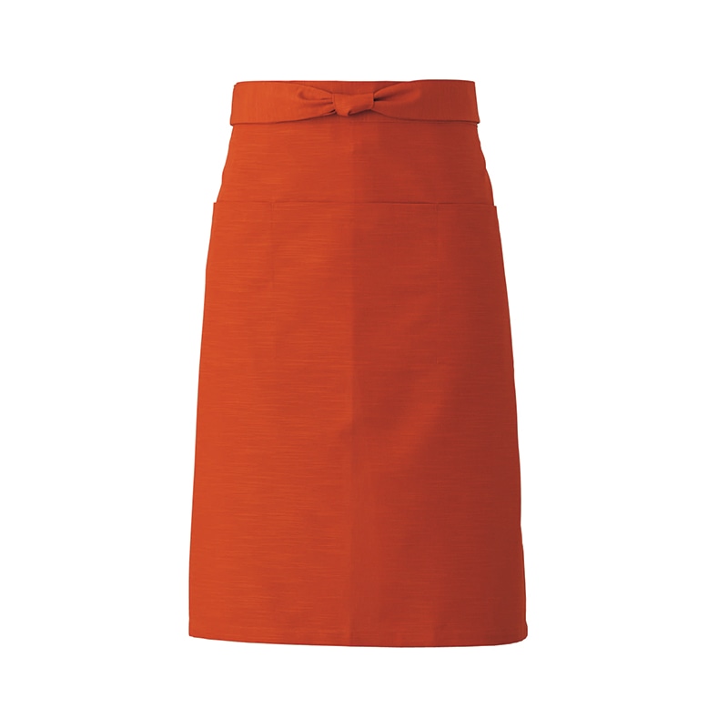 セブンユニフォーム ミドル前掛　男女兼用 レギュラー　橙 ET3462-3　1枚（ご注文単位1枚）【直送品】