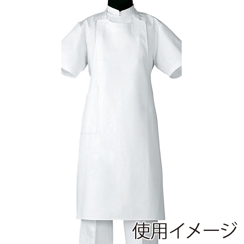 セブンユニフォーム 揚前掛 フリーサイズ ホワイト JT4504-0 1枚(ご注文単位1枚)【直送品】