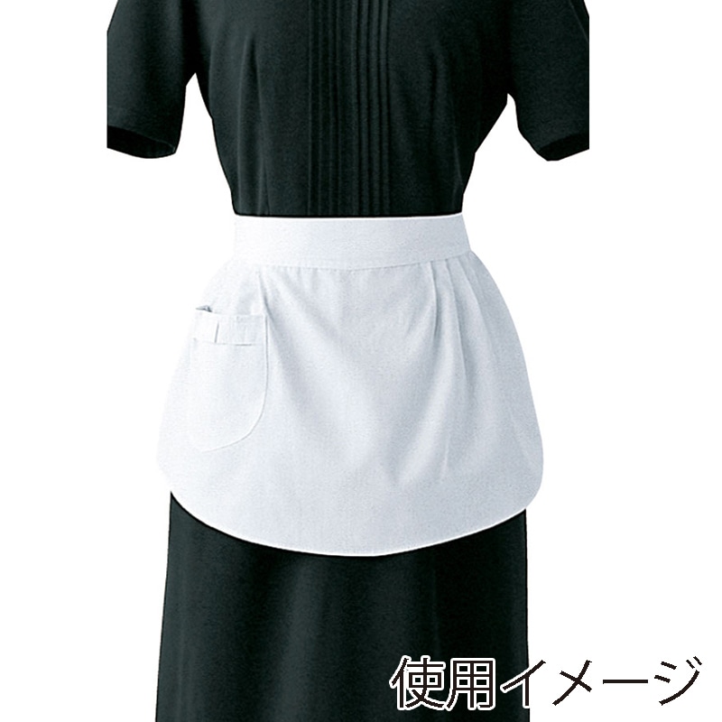 セブンユニフォーム 抗菌サロンエプロン　女性用 レギュラー　ホワイト JT4505-8　1枚（ご注文単位1枚）【直送品】