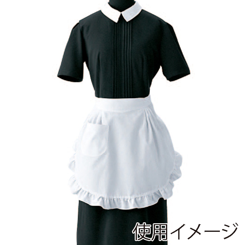 セブンユニフォーム 抗菌サロンエプロン　女性用 LL　ホワイト JT4512-8　1枚（ご注文単位1枚）【直送品】