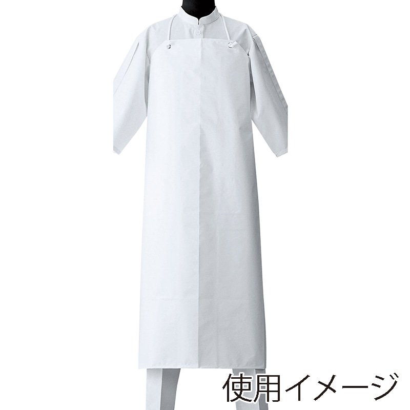 セブンユニフォーム 超軽量エプロン フリーサイズ　ホワイト JT4529-0　1枚（ご注文単位1枚）【直送品】