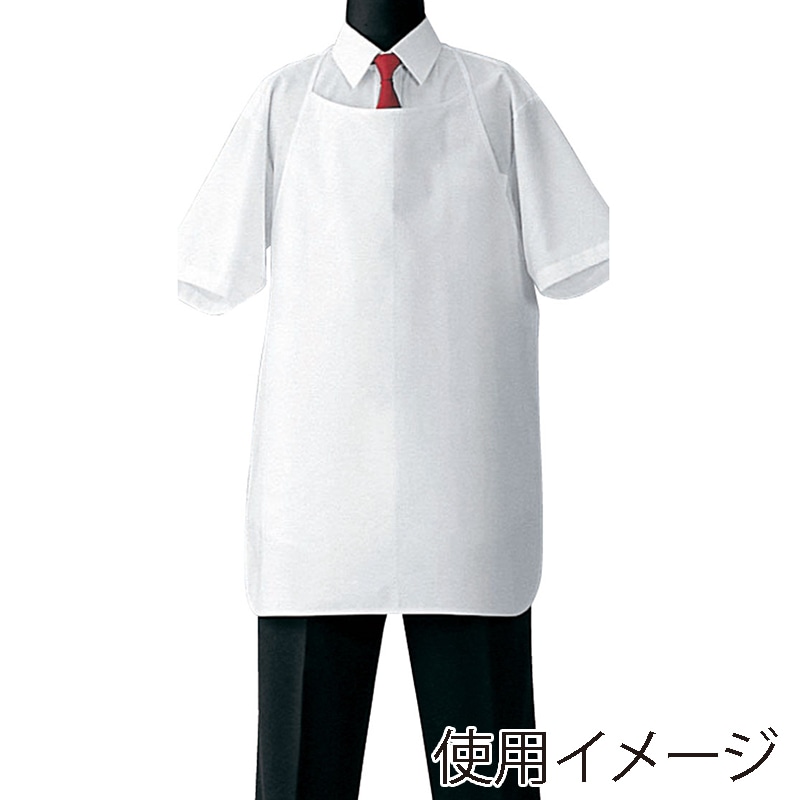 セブンユニフォーム 焼肉用エプロン フリーサイズ ホワイト JT4540-0 1枚(ご注文単位1枚)【直送品】