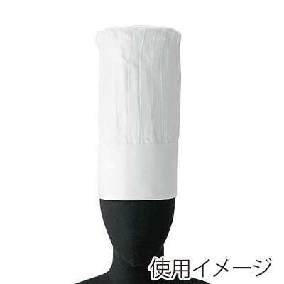 セブンユニフォーム コック帽　ピンタック LL　ホワイト JW4602-0　1枚（ご注文単位1枚）【直送品】