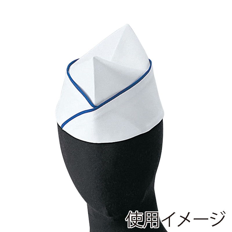 セブンユニフォーム GI帽 M ホワイト×ブルー JW4651-1 1枚(ご注文単位1枚)【直送品】