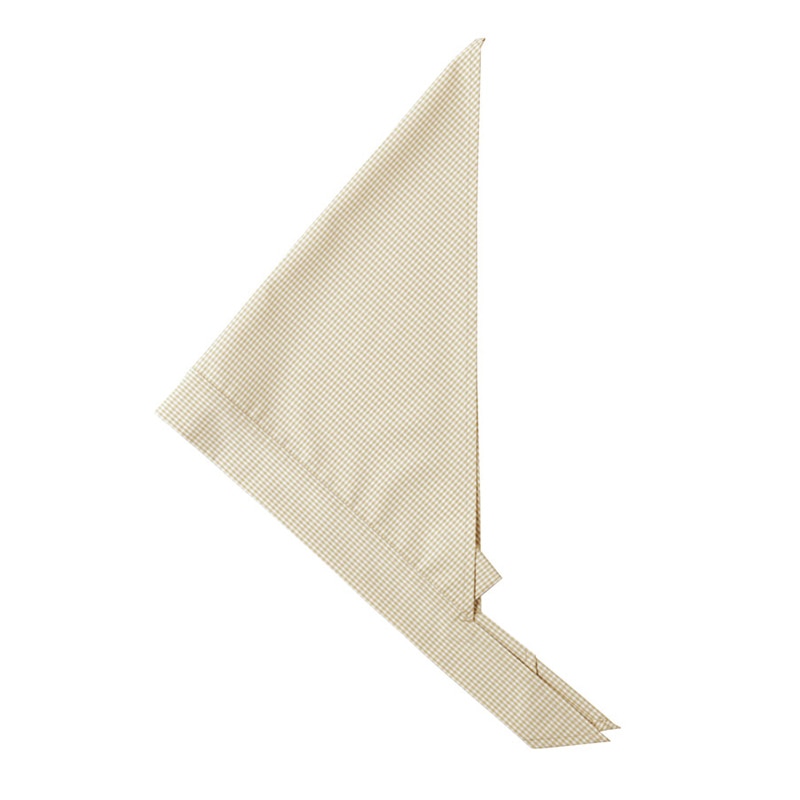 セブンユニフォーム ループ付三角巾 フリーサイズ ホワイト×キャメル JY4729-5 1枚(ご注文単位1枚)【直送品】