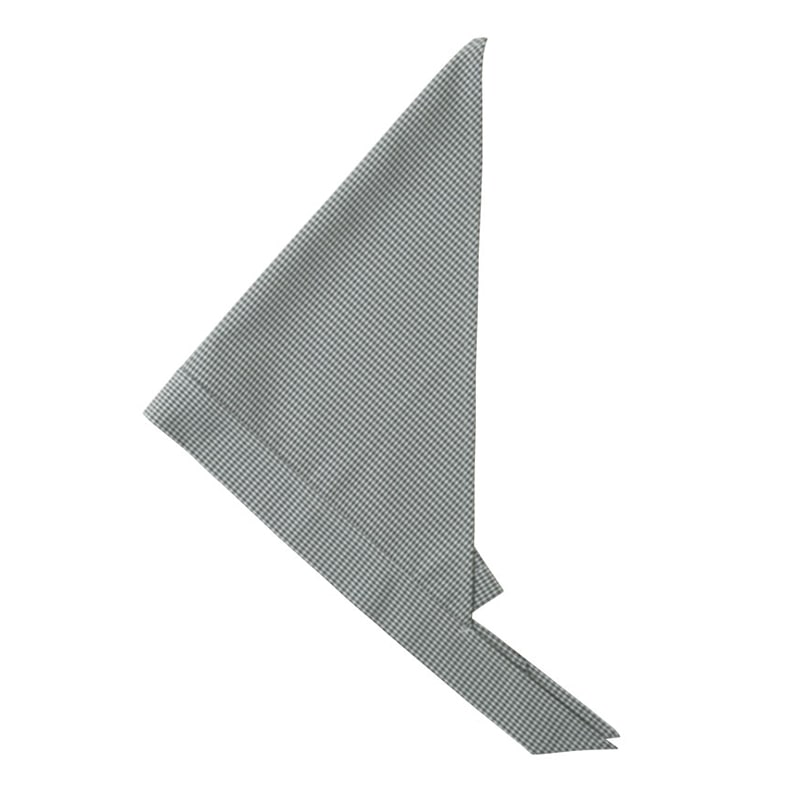 セブンユニフォーム ループ付三角巾 フリーサイズ ホワイト×ブラック JY4729-9 1枚(ご注文単位1枚)【直送品】