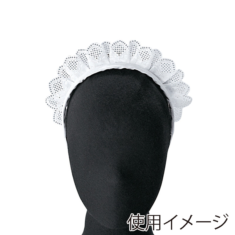 セブンユニフォーム 抗菌ヘアバンド カチューシャ付 フリーサイズ ホワイト JY4910-8 1枚(ご注文単位1枚)【直送品】