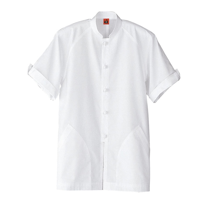 セブンユニフォーム コート 男女兼用 半袖 LL ホワイト QA7303-0 1枚(ご注文単位1枚)【直送品】